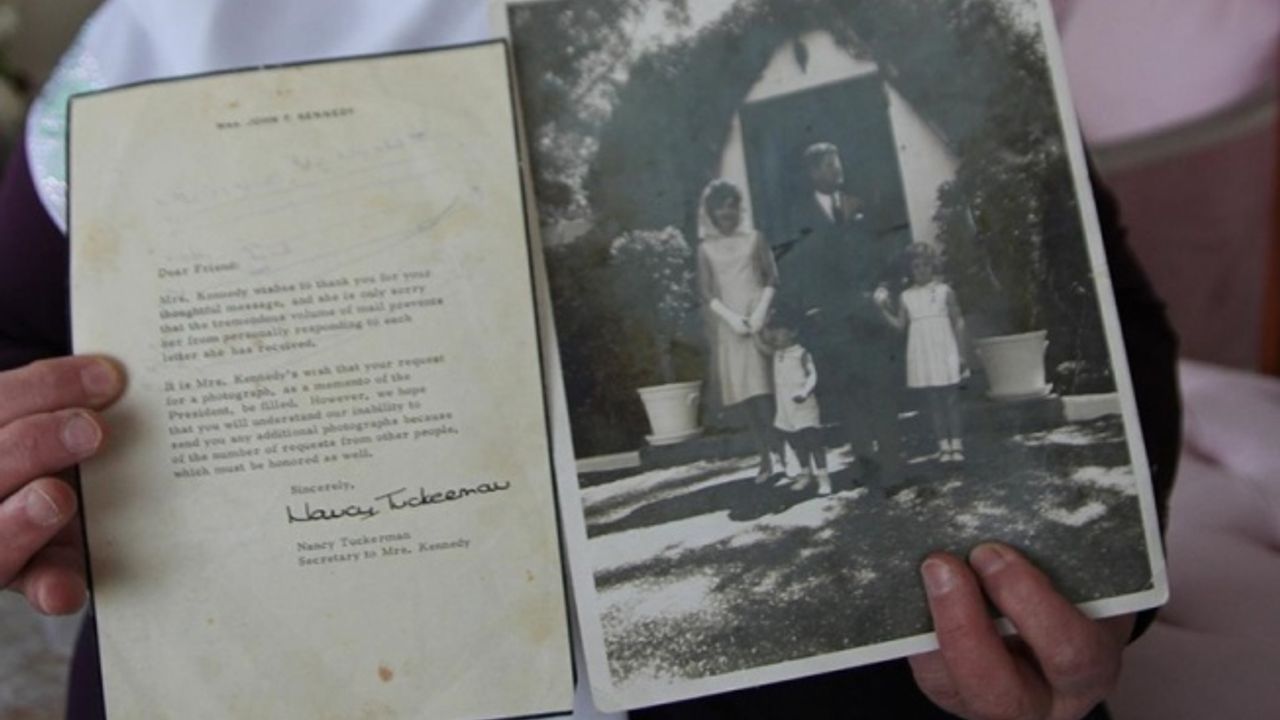 First Lady Kennedy'den gelen mektubu 57 yıldır saklıyor