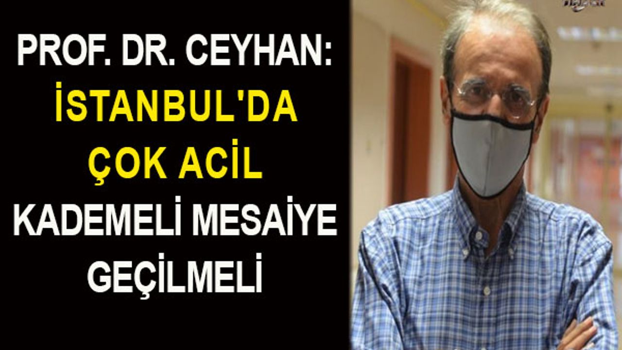 Prof. Dr. Ceyhan'dan İstanbul için kritik uyarı