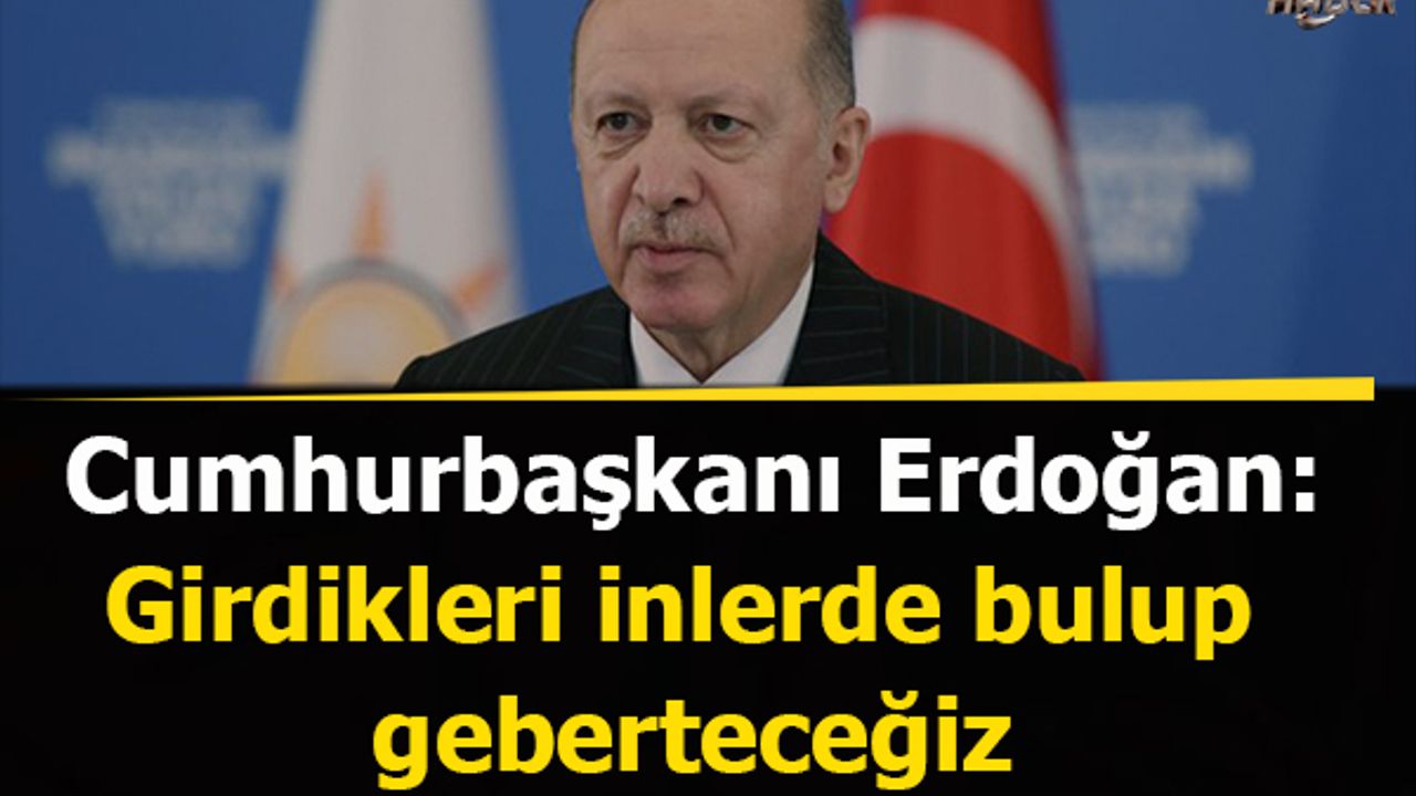 Cumhurbaşkanı Erdoğan: Girdikleri inlerde bulup geberteceğiz