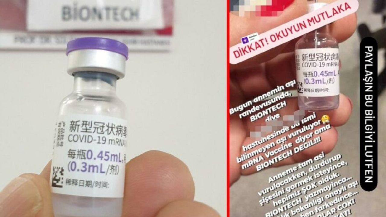 Çince yazılı Biontech aşıları kafa karıştırdı! Sosyal medya ayağa kalktı