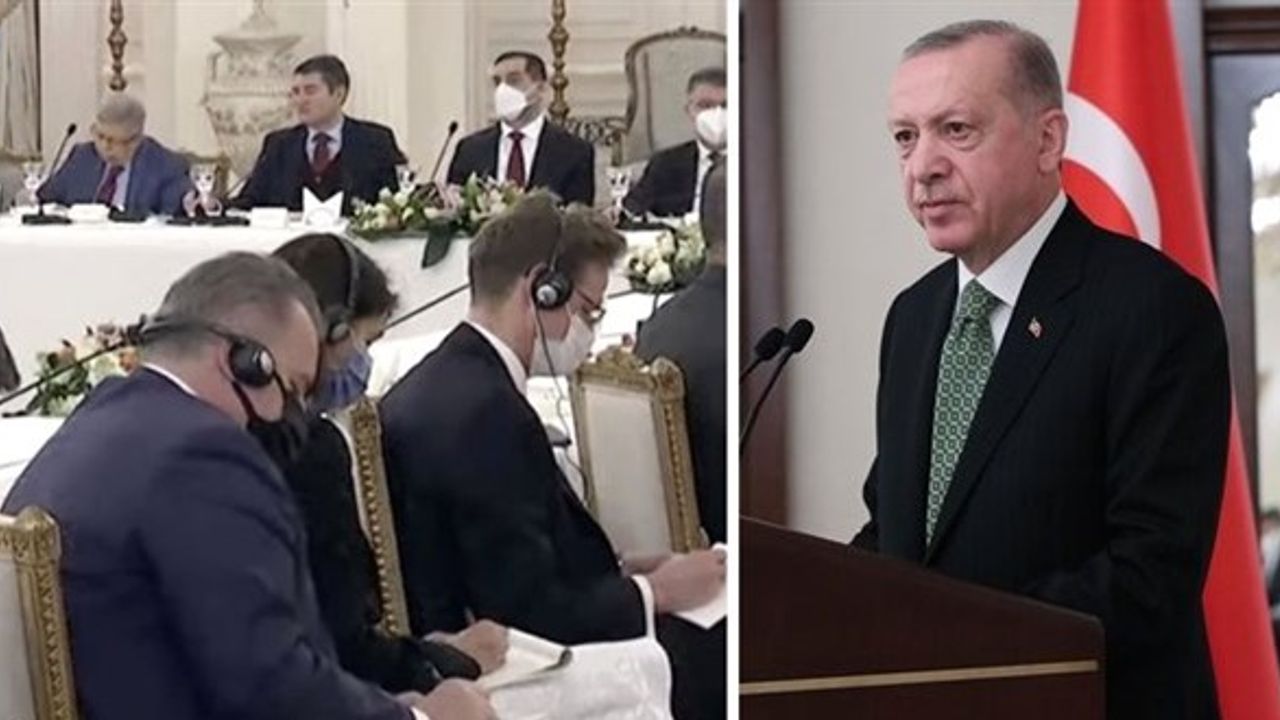 Cumhurbaşkanı Erdoğan konuştu, AB Büyükelçileri tek tek not aldı