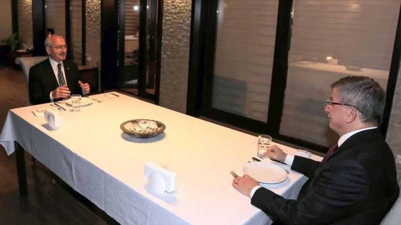 Kemal Kılıçdaroğlu ile Ahmet Davutoğlu akşam yemeğinde buluştu