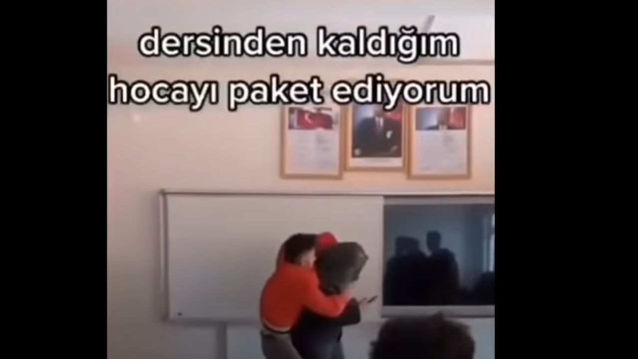 "Öğretmenin başına poşet geçirdi" videosuna Milli Eğitim Müdürlüğünden açıklama