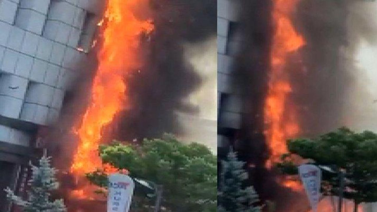 İstanbul'da bir iş merkezinde yangın çıktı