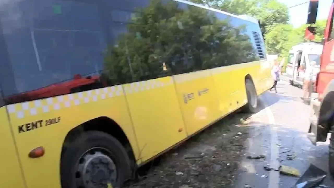 İETT otobüsünün de içinde olduğu zincirleme kazada 6 kişi yaralandı