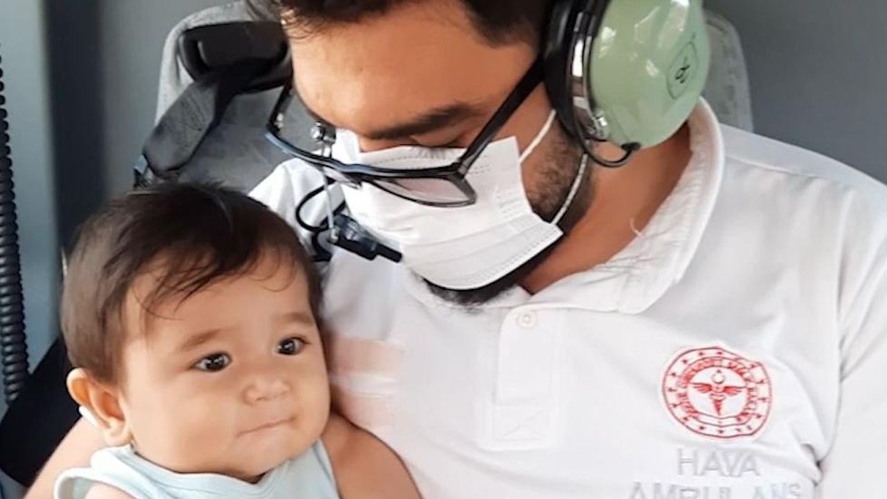 Antalya'da akrebin soktuğu bebek hastaneye helikopterle götürüldü