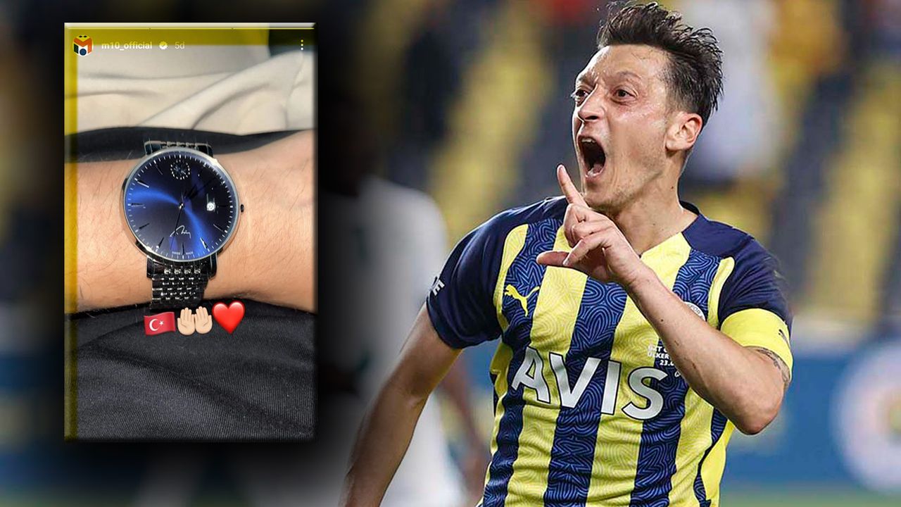 Mesut Özil'den Cumhurbaşkanı Erdoğan imzalı saat paylaşımı