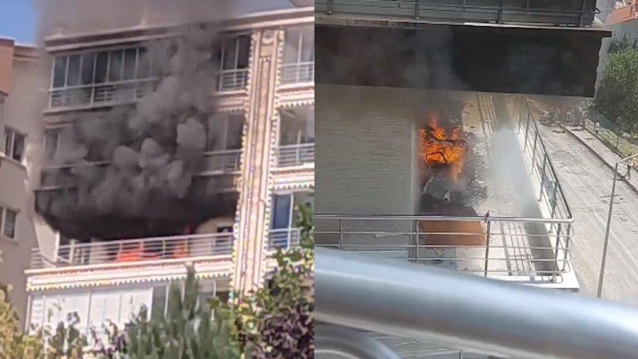 Ankara’da 4 katlı bina alev alev yandı