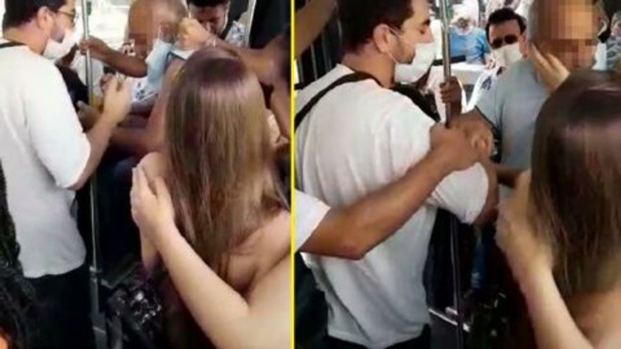 Metrobüste fotoğrafını çektiği kadından tacizciye meydan dayağı