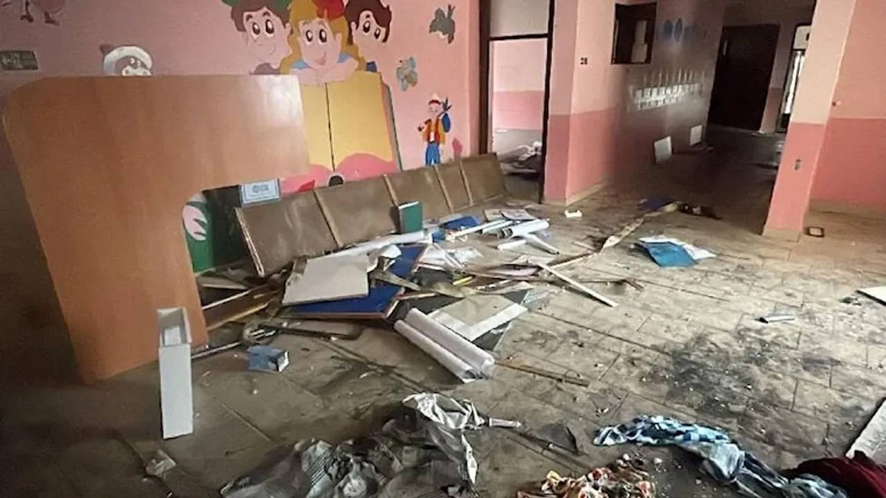 Boşaltılan okul binası hırsızların uğrak mekanı oldu