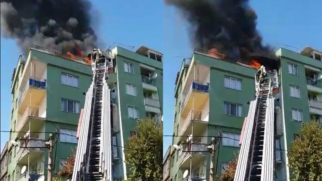 Bursa'da apartman dairesinde çıkan yangında ev hurdaya döndü