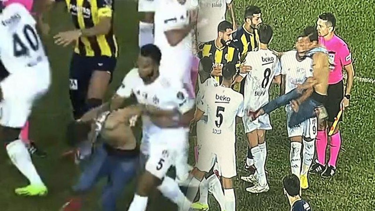 Ankaragücü Beşiktaş maçından olay yaratacak görüntü! Cenk Tosun'a uçan tekme