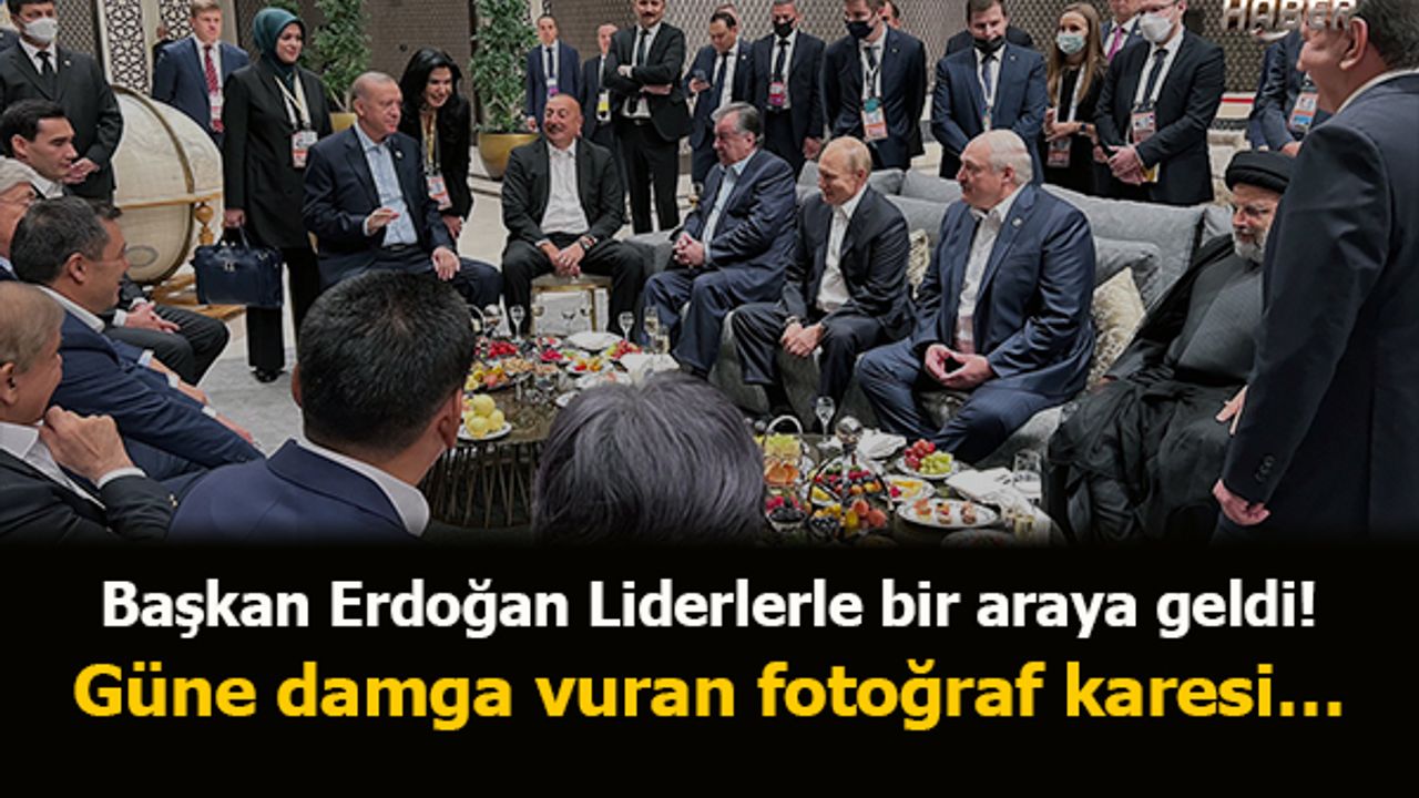 Başkan Erdoğan Liderlerle bir araya geldi! Güne damga vuran fotoğraf karesi…