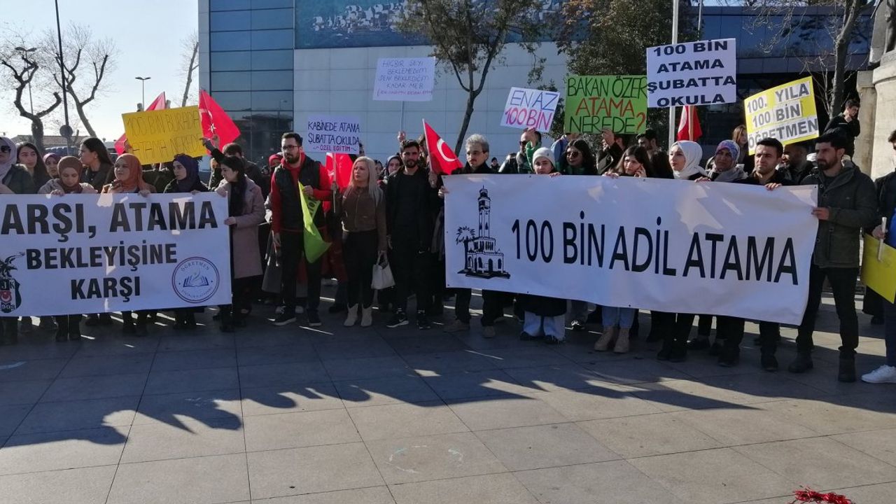 Atama bekleyen Öğretmenler Başkent'te haykırdı: 100 bin atama istiyoruz