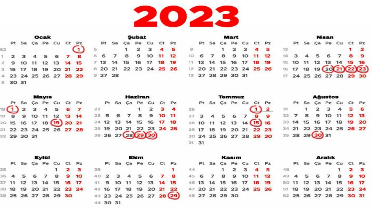 Okullar ne zaman ara tatile girecek? YKS ve LGS sınav tarihi ne zaman? 2023 Resmi tatil takvimi...