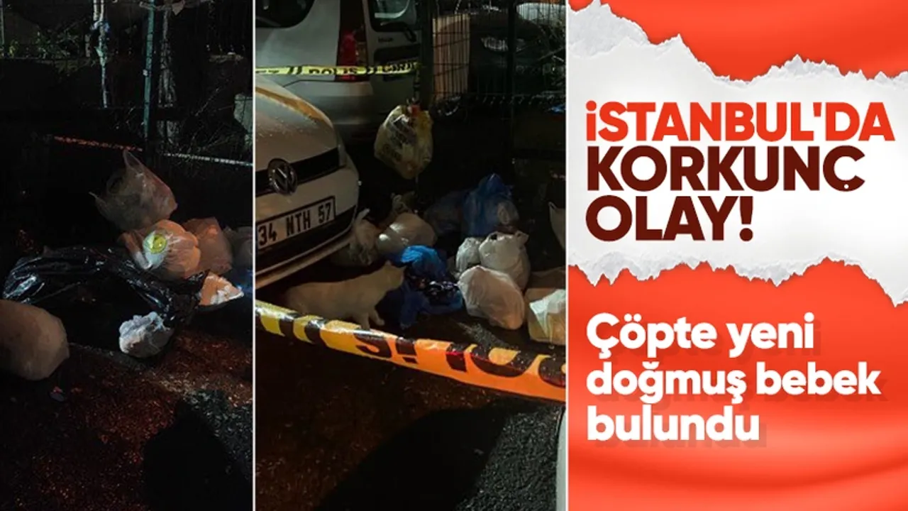 İstanbul Sarıyer'de çöp poşetlerinin arasında yeni doğmuş bebek bulundu