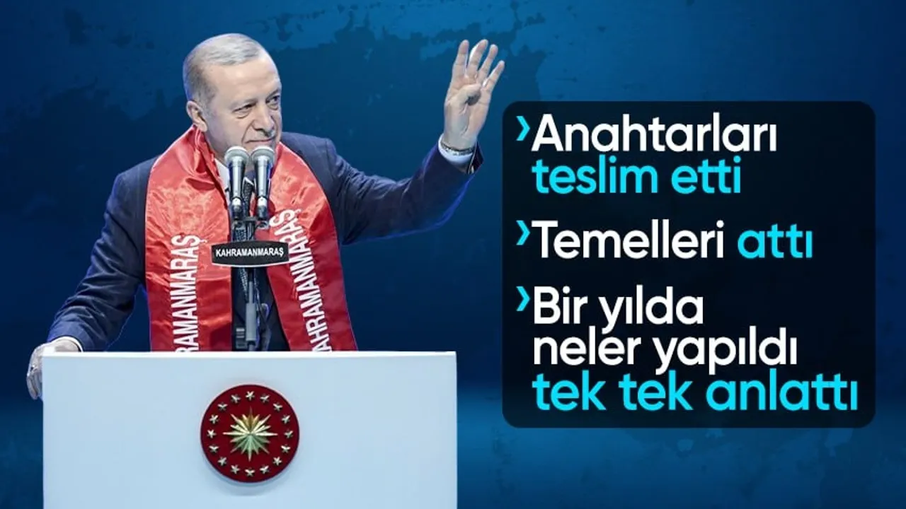Cumhurbaşkanı Erdoğan Kahramanmaraş'ta Anahtar Teslim Törenini Gerçekleştirdi