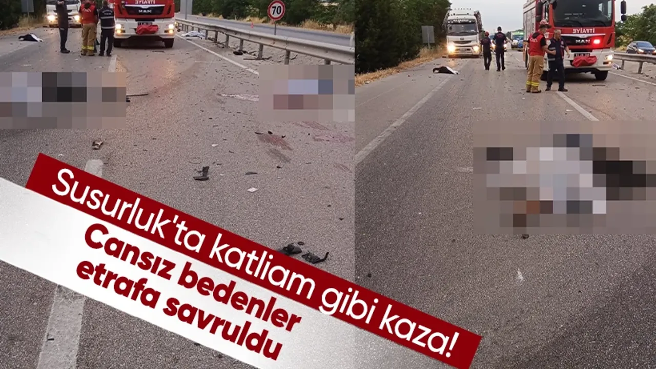 Susurluk'ta korkunç kaza! 4 kişi can verdi: Cansız bedenler etrafa savruldu