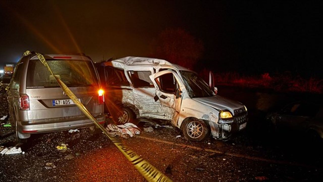 Mardin’de zincirleme trafik kazası: 4 ölü, 5 yaralı