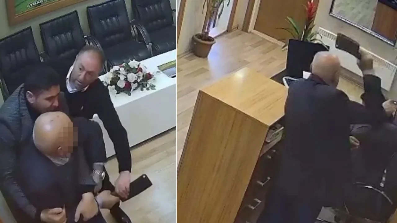 Belediyede dehşet: Başkanın sekreterine satırlı saldırının görüntüleri ortaya çıktı!