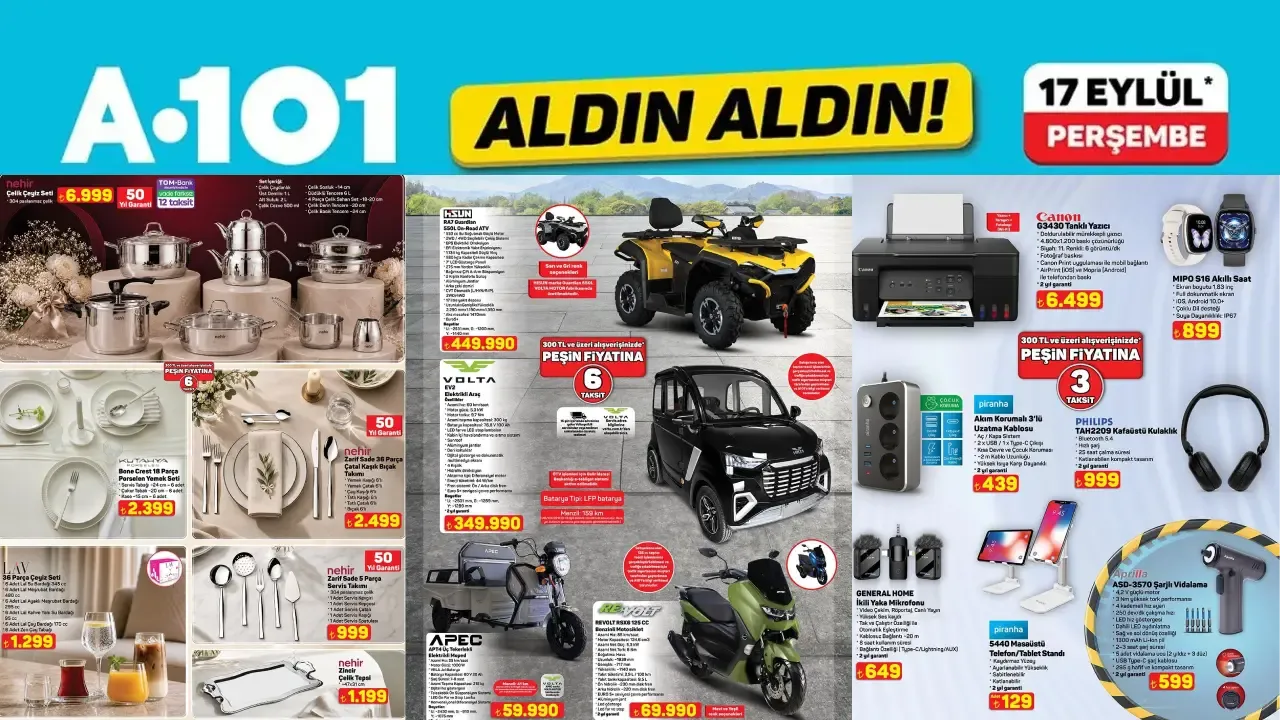 A101 17 Eylül 2026 Perşembe Aktüel Ürünler Kataloğu Yayımda!