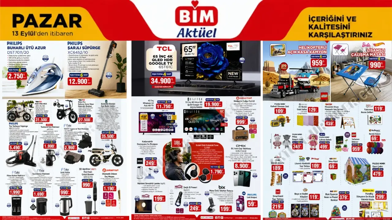 BİM 13 Eylül 2026 Pazar Aktüel Ürünler Kataloğu Yayımda!