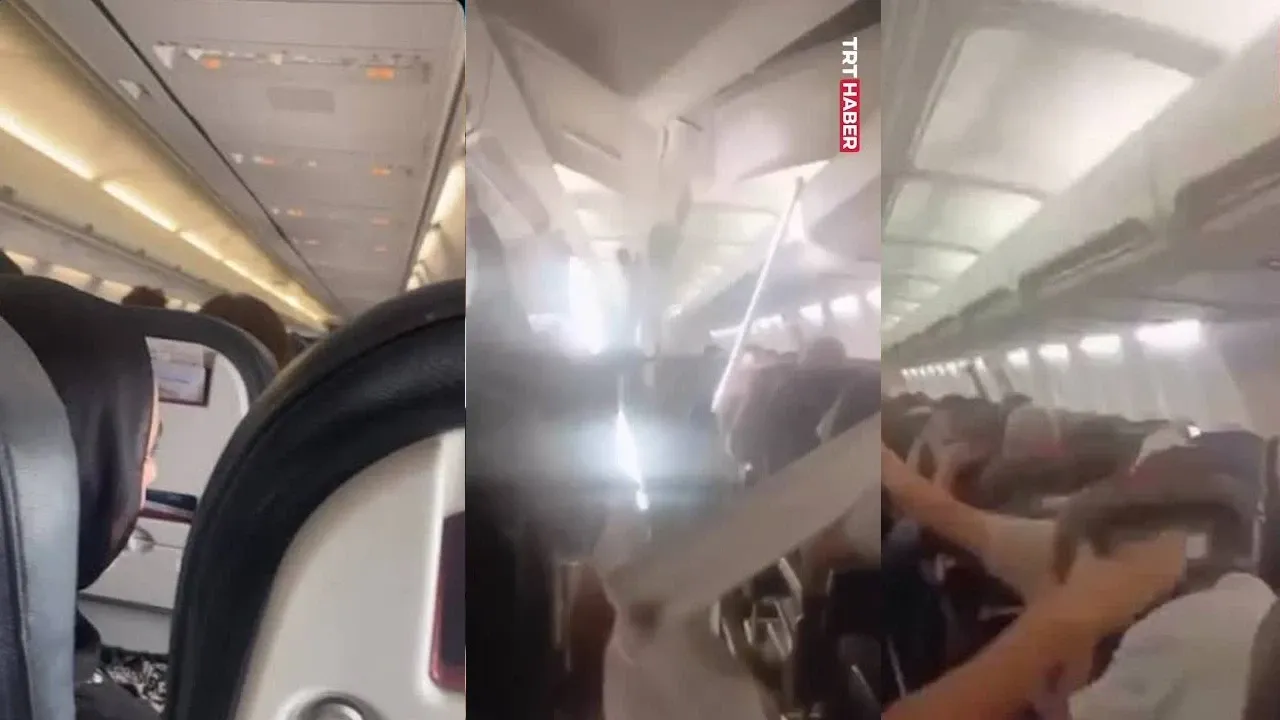 Yolcu uçağında dehşet anları: Kalkıştan hemen sonra havada kabin tavanı çöktü!