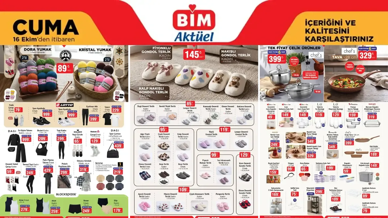 BİM 16 Ekim 2026 Cuma Aktüel Ürünler Kataloğu Yayımda!