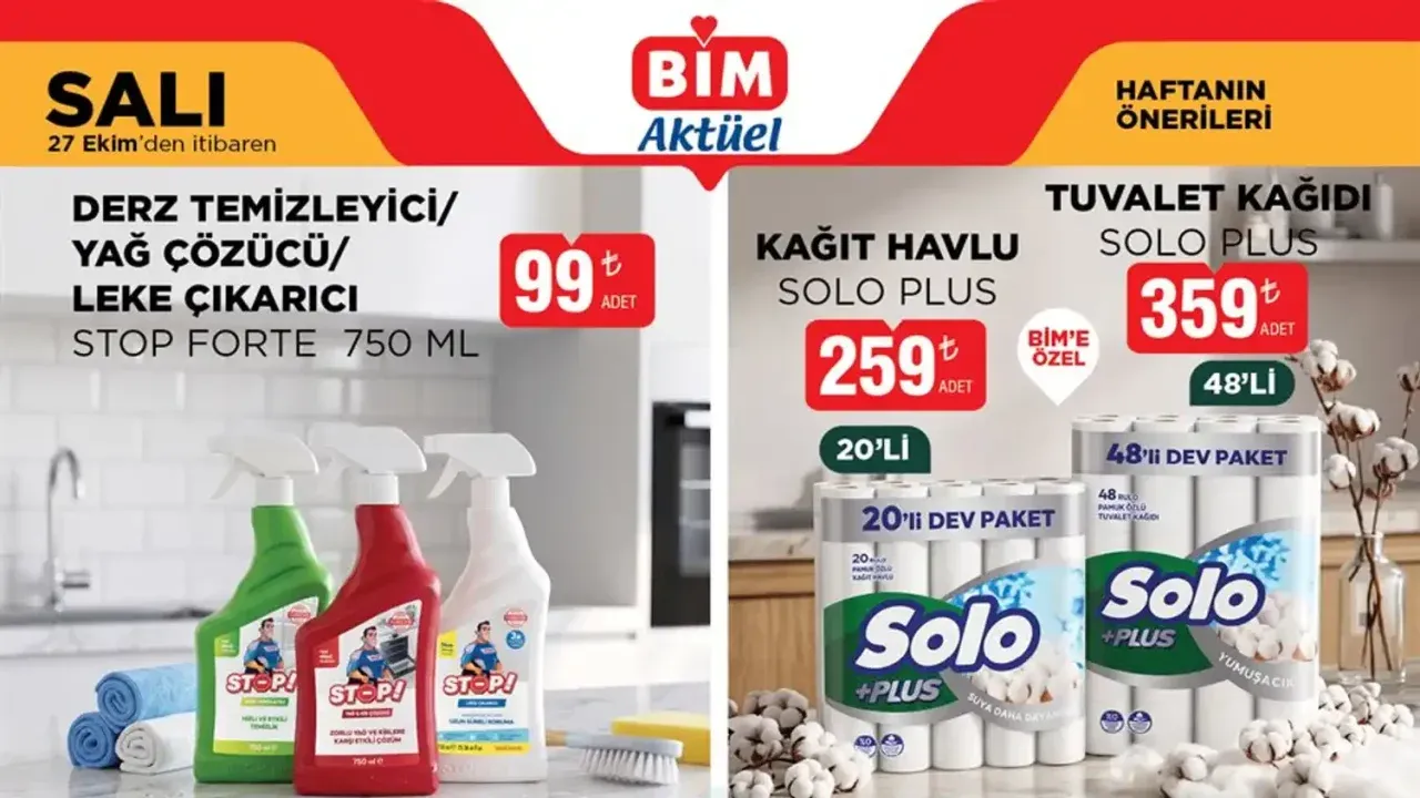 BİM 27 Ekim 2026 Salı Aktüel Ürünler Kataloğu Yayımda!