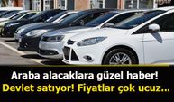 Araba alacaklara güzel haber! Devlet satıyor! Fiyatlar çok ucuz...