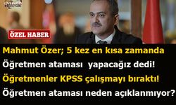 Mahmut Özer; 5 kez en kısa zamanda Öğretmen ataması yapacağız dedi! Öğretmenler KPSS çalışmayı bıraktı!