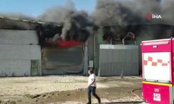 Uşak'ta tekstil fabrikasında yangın çıktı