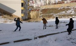 Hakkari Yüksekova'da çocukların gülümseten kar keyfi