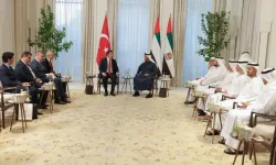 Cumhurbaşkanı yardımcısı Yılmaz ve Bakan Şimşek, BAE Devlet Başkanı ile görüştü