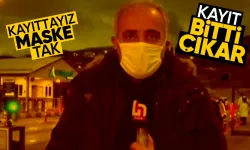 Halk TV muhabiri 'siyanür sızıntısı' imajı için taktığı maskeyi yayın bitince çıkardı
