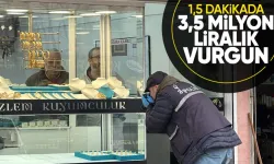 Bursa’da bir buçuk dakikada 3,5 milyonluk kuyumcu soygunu