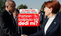 Cumhurbaşkanı Erdoğan'ın Akşener’e çağrı yaptığı iddialarına İYİ Parti'den açıklama