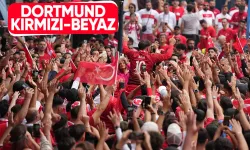 A Milli Takımımızın Gürcistan maçı öncesi Dortmund sokakları kırmızı-beyaz