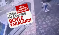 Bağcılar'da hırsızların ev sahibine yakalandığı anlar kamerada