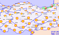 Meteoroloji duyurdu! 27 Temmuz Pazartesi Meteoroloji Haritalı Hava Tahmini