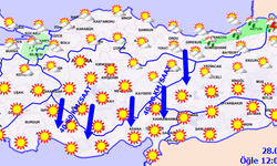 Meteorolojden rüzgar uyarısı! 28 Temmuz Salı Meteoroloji Haritalı Hava Tahmini
