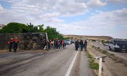 Kırıkkale'de Yolcu Otobüsü Devrildi: 41 Yaralı
