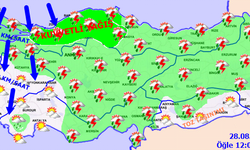 Meteorolojiden yarın için kuvvetli yağış uyarısı! 28 Ağustos Cuma Meteoroloji Haritalı Hava Tahmini