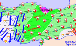 Meteorolojiden yarın için fırtına ve yağış uyarısı! 29 Ağustos Cumartesi Meteoroloji Haritalı Hava Tahmini