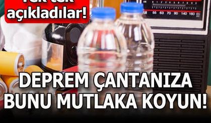 Deprem çantası nasıl hazırlanır? Deprem çantasında olması gerekenler...