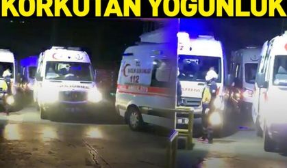 Pandemi hastanesi önünde korkutan ambulans yoğunluğu!