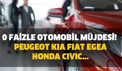 0 faizle otomobil müjdesi! 20-25 bin peşin Peugeot, Kıa, Fiat Egea, Honda Cıvıc Ford, Citroen tarafından cezbedici kampanyalar