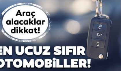 En ucuz sıfır arabalar hangileri? İşte Ocak 2021 en ucuz sıfır otomobiller listesi