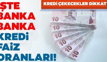 Kredi faiz oranlarıyla ilgili son dakika haberi! Ziraat, Halkbank, Garanti ihtiyaç - taşıt - konut kredisi faiz oranları tablosu...