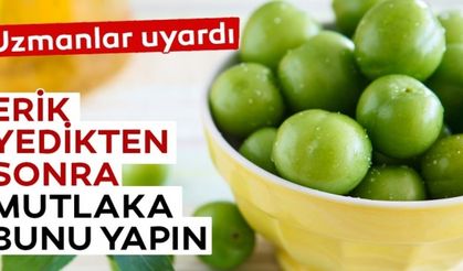 Erik yedikten sonra mutlaka bunu yapın